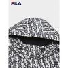 FILA Women's Colorblock Jacquard Hooded Mid-Length Down Jacket