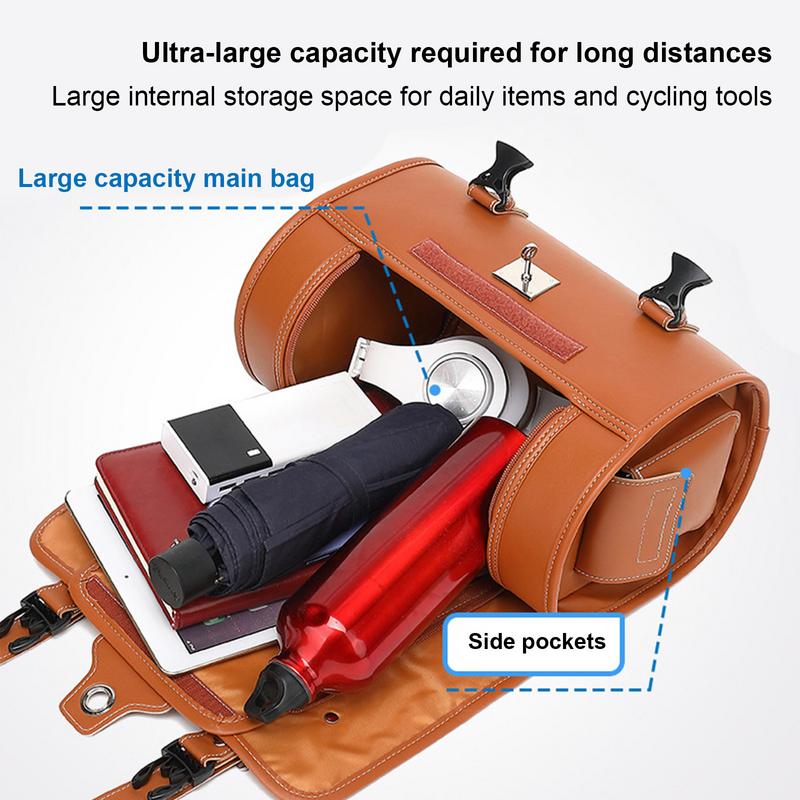 Motorcycle Seat Bag Vintage Motorcycle Back Seat Bag Motorcycle Gear Storage Bag Multifunctional Luggage Bags for Most