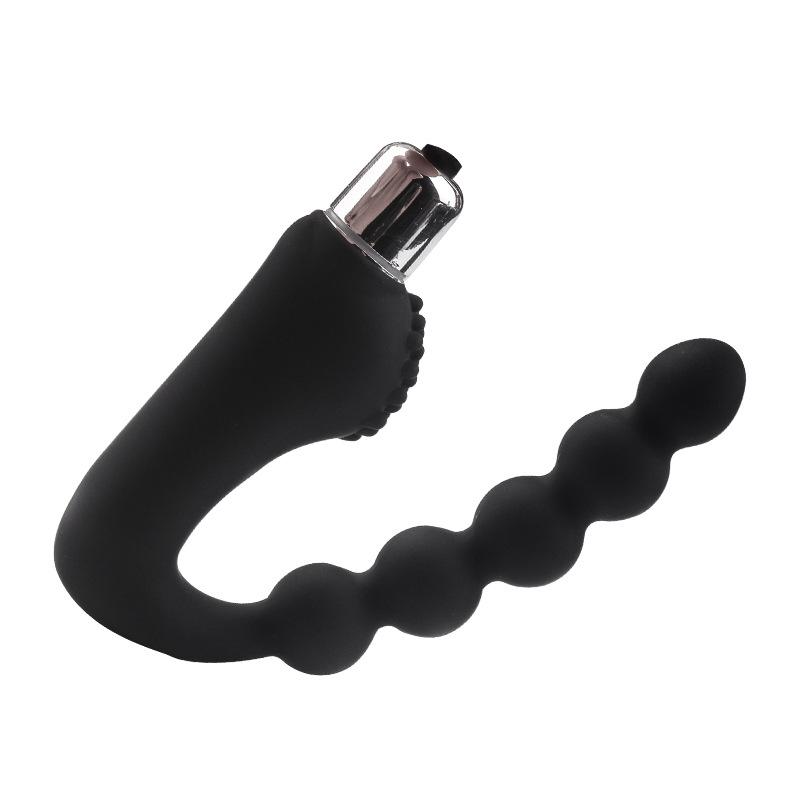 Man's Prostate Massage Anal Butt plug Sex products Beads Silicone Dildo g spot Hand Free Vibrator Double plug Dong Adult dick