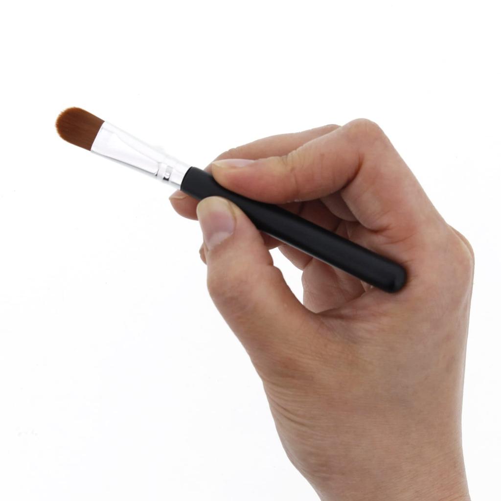 Shishida Seishindo Concealer Brush Black Synthetic Nylon PBT Wood Wand Makeup Brush for Concealer and Eyeshadow (MR-212)