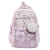 Schoolbag Korean version of the star large-capacity backpack high value junior high school college student schoolbag cute girl transparent pain bag