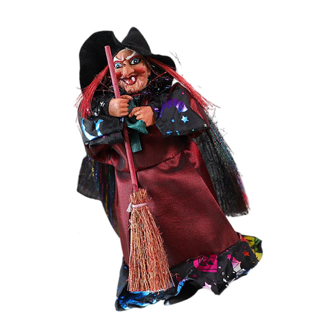 Vintage Halloween Witch Statue Plastic Durable Decor For Bar Home Party Indoor Outdoor Decoration