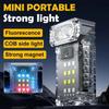 USB Rechargeable Flashlight with Tail Magnet USB Rechargeable Work Light UV Detection Torch Outdoor Emergency Camping Lantern