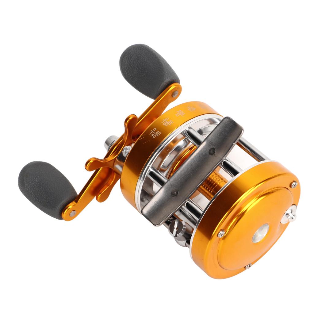 Metal Fishing Reel Soft Grip Powerful All Metal Fishing Lure Reel for Inshore Boat Freshwater Saltwater Fishing Left Hand