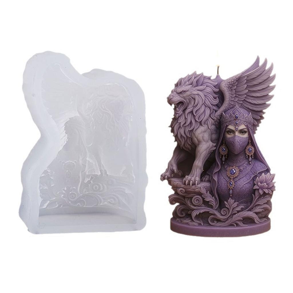 Food Grade Silicone Lioness Wing Woman Candle Mould For Art Projects And Creative Gift Making