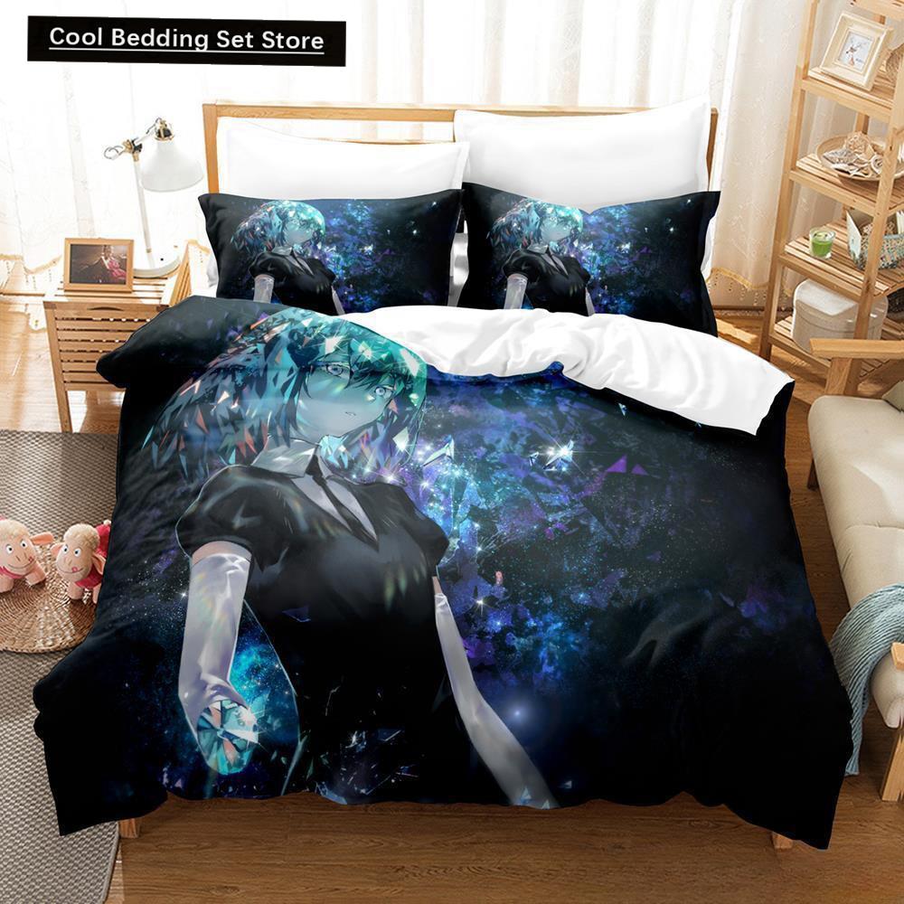 3D Print Anime Houseki no Kuni 2/3pcs Bedding Set Single Twin Full Queen King Size Bed Set Adult Kid Bedroom Duvet cover Sets