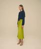 Aiseugadeuneiogongpal Mermaid Maxi Satin Skirt_Golden Lime