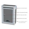 Metal Mailbox Outdoor Security Locking  Suggestion Box Newspaper Mail Letter Post Home Balcony Garden Decor WF