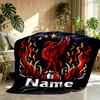 Custom Name Personalized Football team F.C Print Blankets, Home Decor, Bedroom, Sofa, Camping, Couch, Gifts for Birthday Christmas