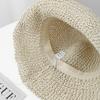 Women's Straw Bucket Hat Floral Adjustable Sun Protection Sun Hat, Breathable Foldable Beach Hat for Summer Outdoor