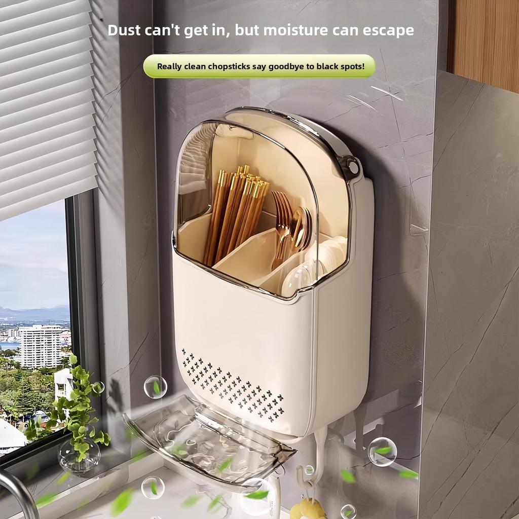 Wall Mounted Household Kitchen Chopstick Storage Box