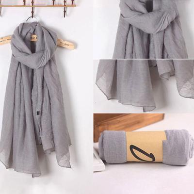 Women's Cotton And Linen Scarves For And Winter, Solid Color Scarves, Shawls, And Sand Stall Scarves