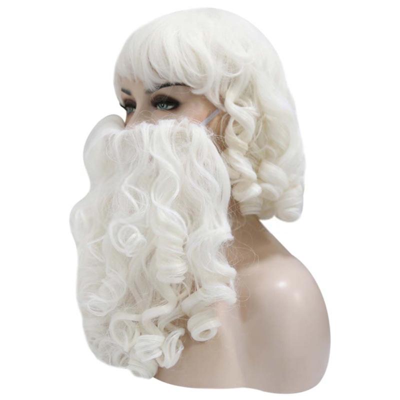 Hot! Santa Claus Wig + Beard Set Christmas Decorative Costume Accessory Adult Cosplay Fancy Dress
