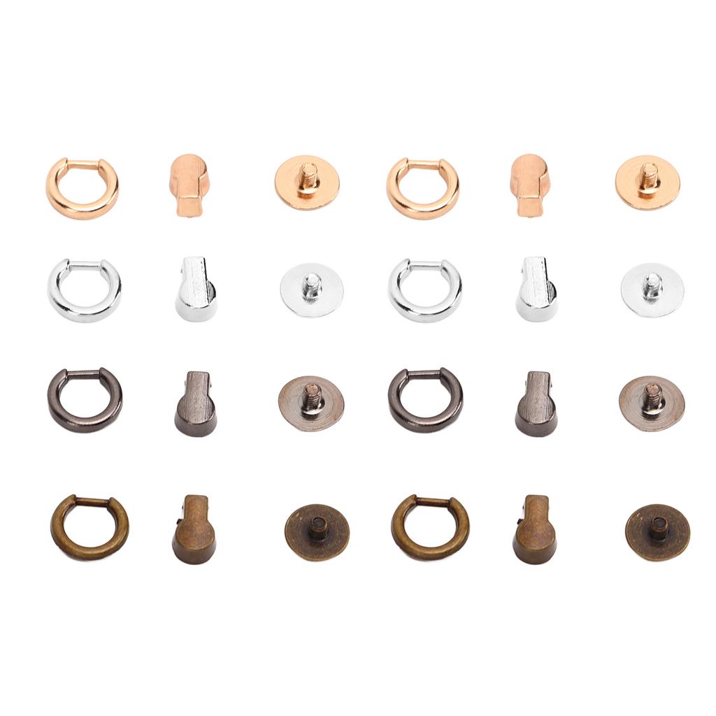 Buy 20pcs D Ring Rivets Iron Alloy Round Head Screw Rivets with Pull ...