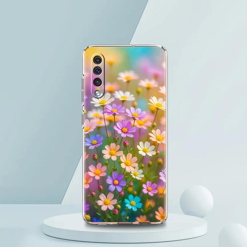 

Прозрачный чехол для телефона Samsung Galaxy A16 A14 A12 A22 A24 A42 A02 A06 A20 A30 A40 Мягкий ТПУ чехол С узором из маленьких цветов и звезд for Samsung A10
