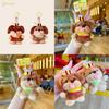 Dachshund Dog Rolled Tongue Bee Design Cute Plush Pendant Keyring Decoration