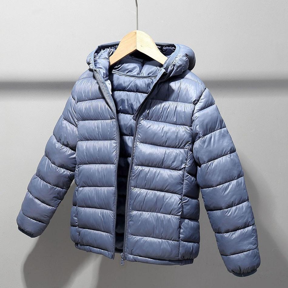 2025 Boy Girl Outerwear Teen Hooded Cotton Padded Tops Teenager Light Clothes Children Korean Puffer Jacket Zipper Warm Snowsuit