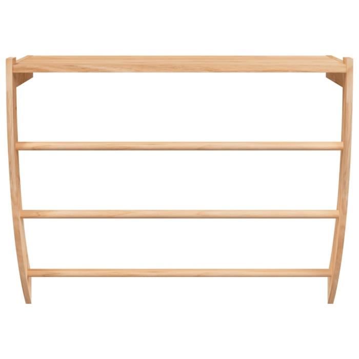 VidaXL Towel Rack 60x25.5x49 Cm Solid Walnut Wood 350374