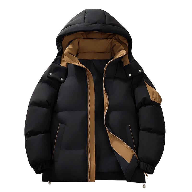 

Men s 2025 Winter Hooded Cotton Jacket - Warm, Thickened, and Versatile for Teens L