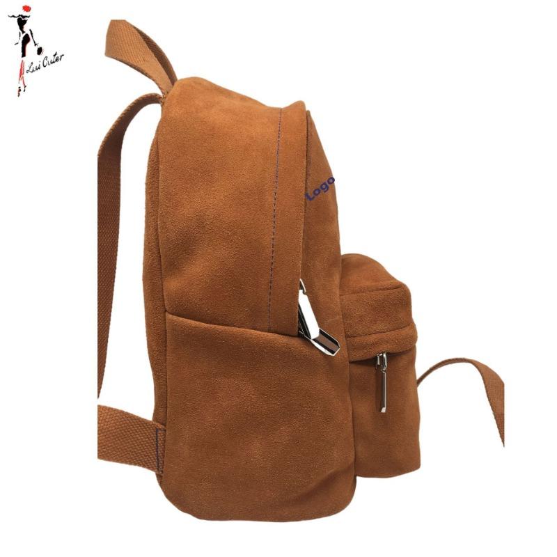 Imitation Suede Backpack ODM Plus Large Capacity Niche Suede Men's and Women's Backpack OEM