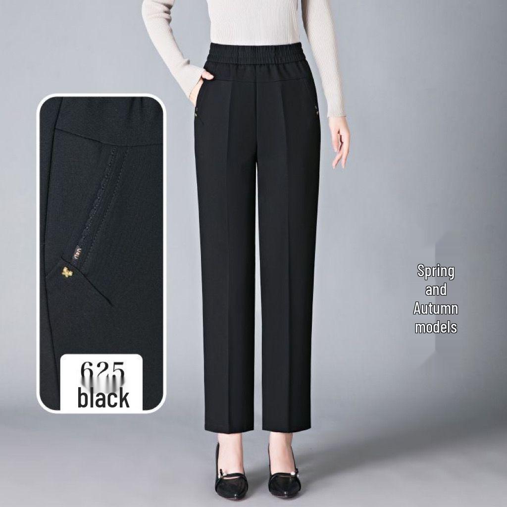 

Grandma s 2025 High-Waisted Fleece-Lined Straight-Leg Pants for Autumn/Winter XL for 80-100 jin