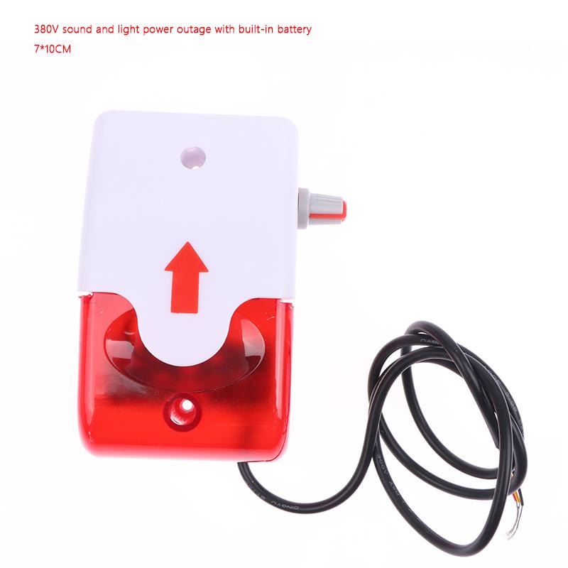 Automatic 220V/380V Power Failure Alarm White 110Db Led Power Cut Failure Outage Automatic Alarm Waring Siren Indicator