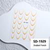 Waterproof Solid Color & Gradient French Nail Stickers - Durable & Stylish for DIY Manicures