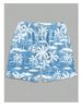 Summer 2025 3D-printed Men's Resort Shorts with Palm Trees and Exotic Flowers