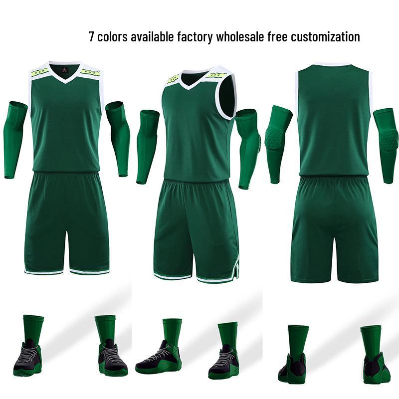 Men's Summer Basketball Team Uniform Set - Training Vest with Print
