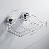 Stainless Steel Bathroom Shelf Traceless Suction Cup  Storage Holder Hanging Organizer Basket Bathroom Accessories