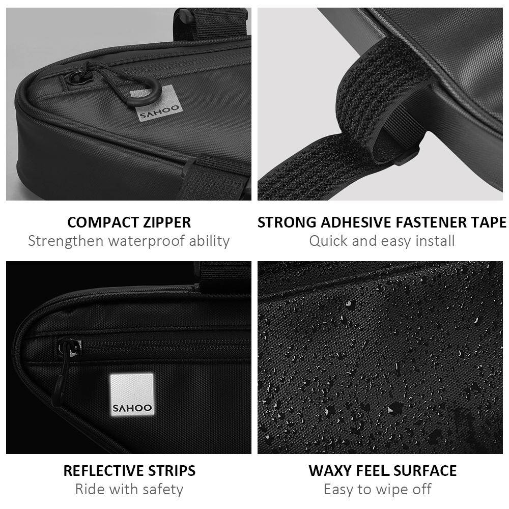 Fahrradrahmentasche Wasserdichte Fahrradtasche Fahrrad-Dreieckstasche Fahrrad Unterrohrtasche Vordere Rahmentasche Großes Fassungsvermögen MTB Rennrad