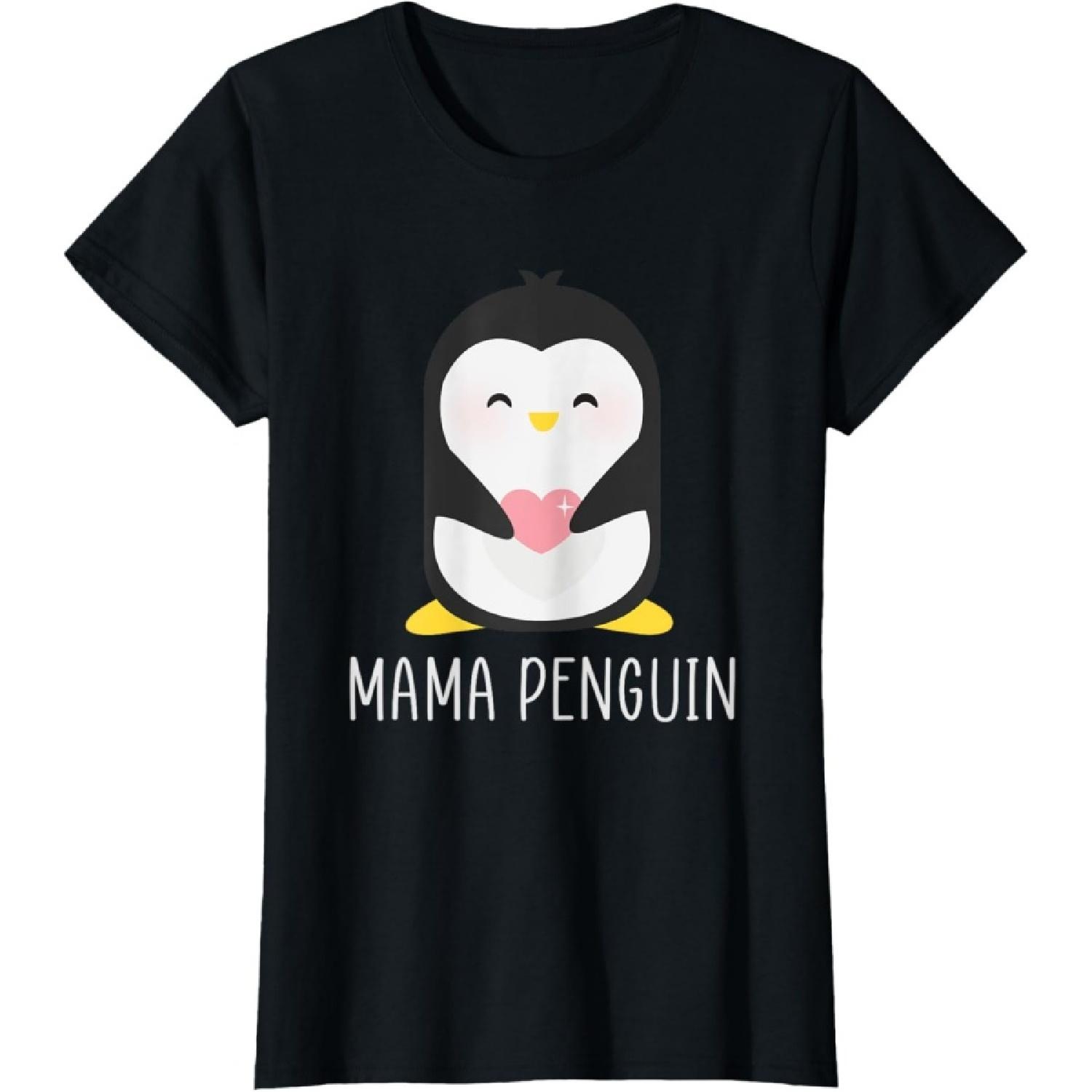 Penguin MAMA - Mother s Funny & Cute Dad Gift T-Shirt S