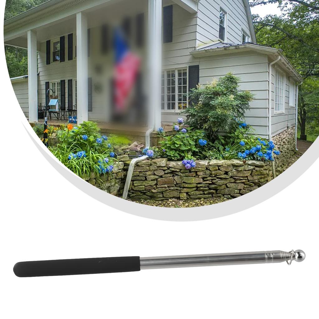 Flag Pole Practical Retractable Stainless Steel Teaching Tools