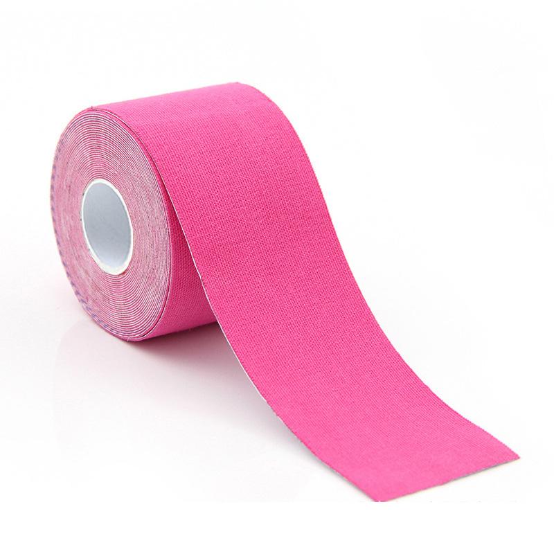 

5X500Cm Sports Waterproof Kinesiology Tape Stickers Athletic Bandage Muscle Tissue Recovery Protector Strapping Pain Relief Tennis Gym 5cmX500cm розовый