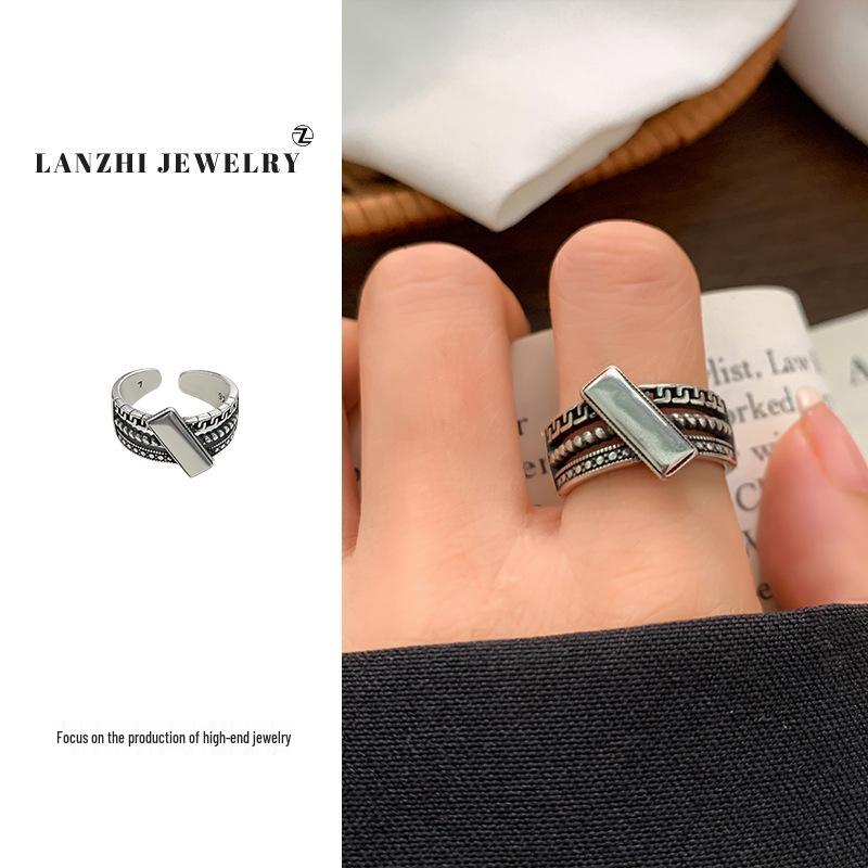

Lan Zhi 925 Sterling Silver Women s Hip Hop Exaggerated Open Tail Ring - Non-fading Jewelry. Adjustable opening
