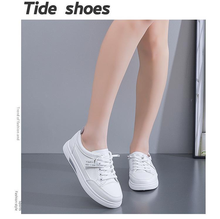 2025 Spring Korean Fashion Women's Non-Slip White Soft Sole Trendy Board Shoes