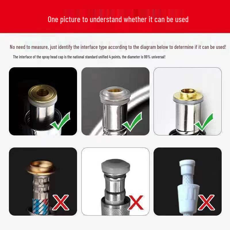 Universal Shower Hose Repair Nut and Connection Tube Cap