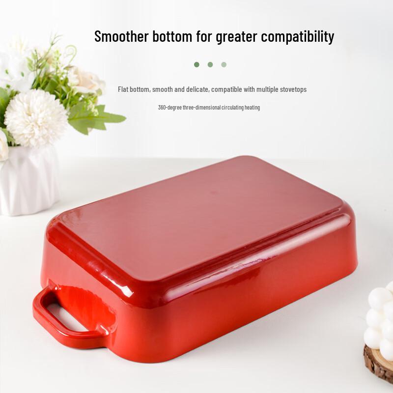 Cast Iron Enamel Baking Dish