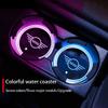 Car Colorful LED Luminous Light Cup Coaster Mat For Mini F54 F55 F56 F60 R60 Clubman Countryman Auto Accessories