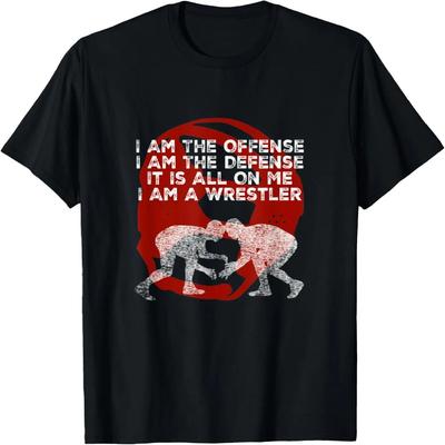 I Am A Wrestler - Fun Wrestling Worn Distressed Look T-Shirt
