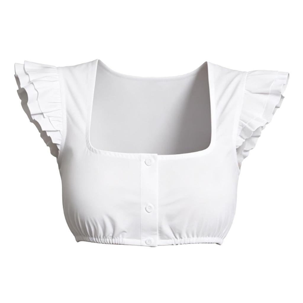 Women's Oktoberfest Short Sleeve Blouse - Festival Top, Traditional Bavarian Party Shirt for Ladies
