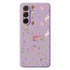 For Samsung Galaxy A36 5G Case Small Flower Leaves Pattern Printing Straight Edge TPU Phone Back Cover