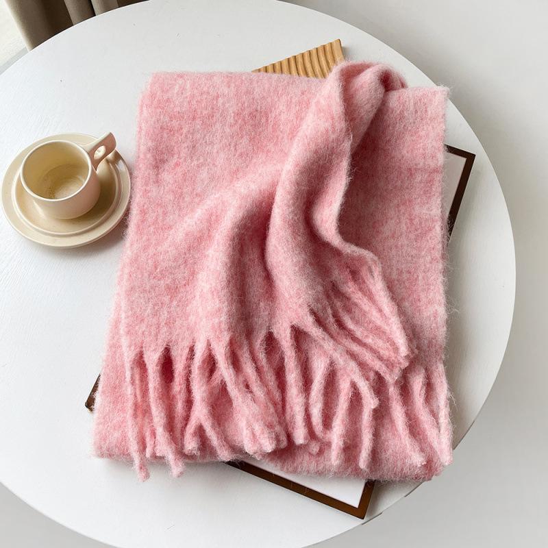 Winter Narrow Scarf Plaid Color Wool Scarf  Shawl Wrap Scarves Women Universal Warm Windproof Scarf Pashmina Bandana