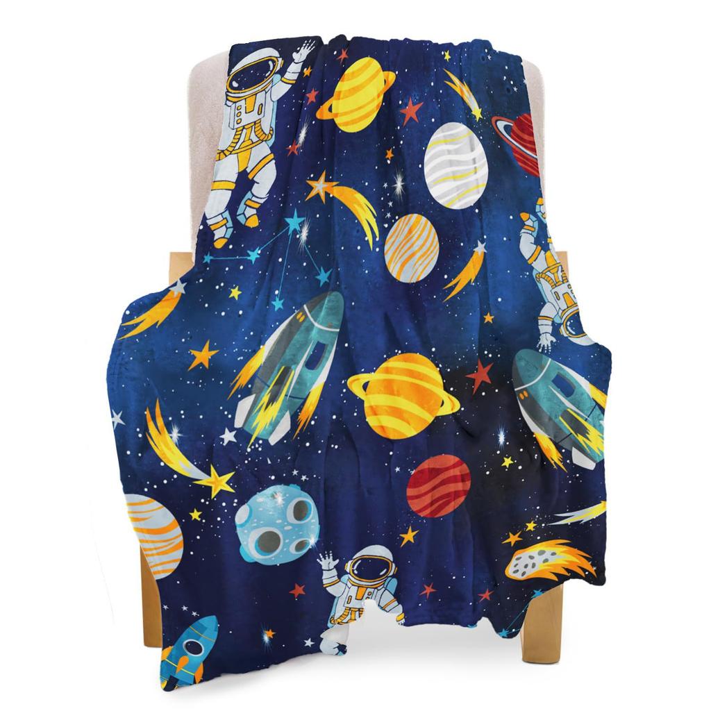 Children's Card Ventilation Printed Blanket for Bed Travel Camping Living Room Office Conditioning Blanket for All Seasons Gifts