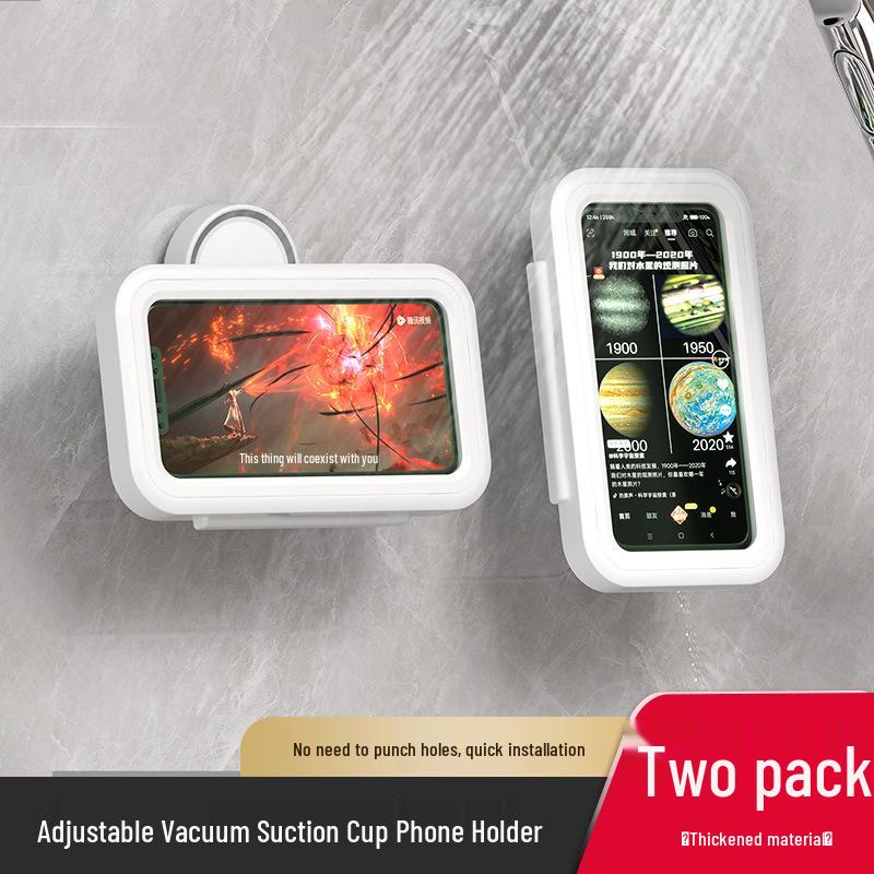 Waterproof Rotating Phone Holder with Suction Cup for Bathroom and Shower