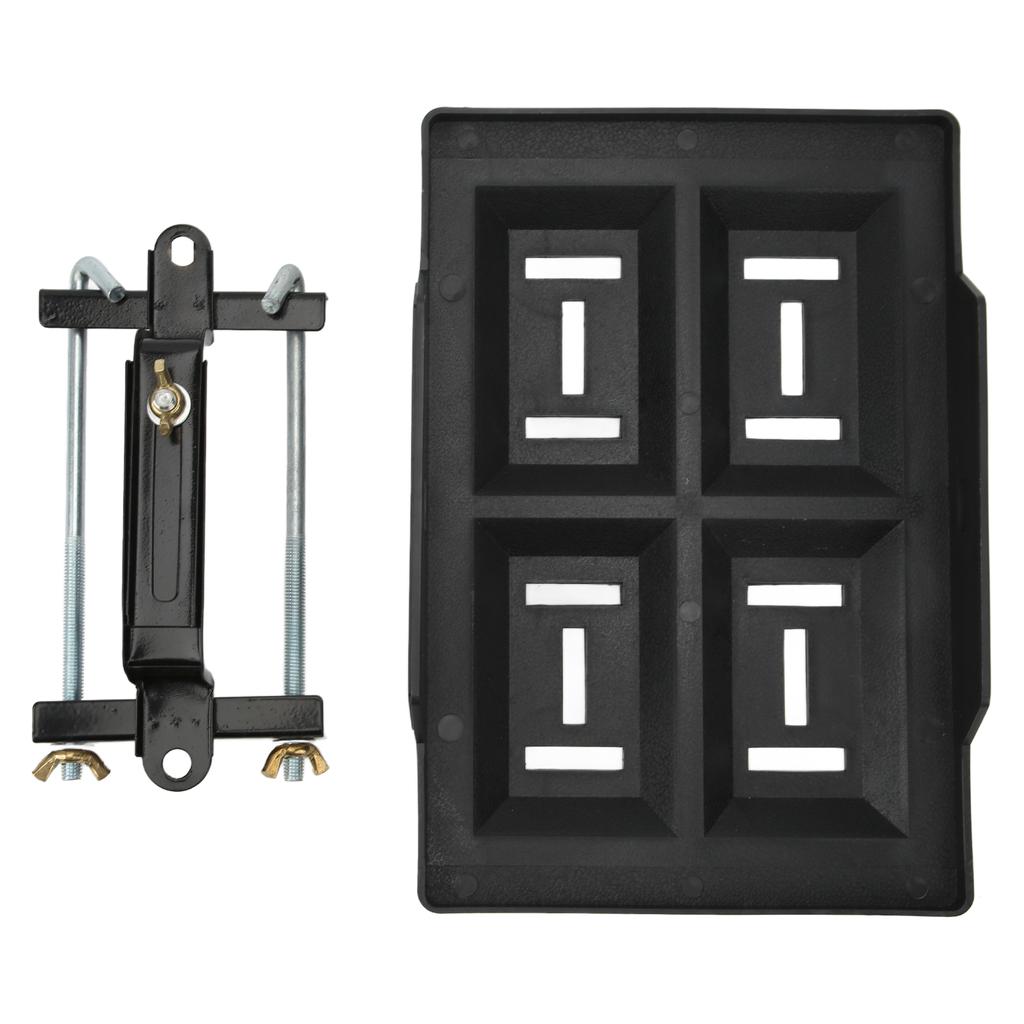 Car Battery Hold Down Tray Bracket Set Recessed Slots Sturdy Construction for 27 30 31 Series Batteries
