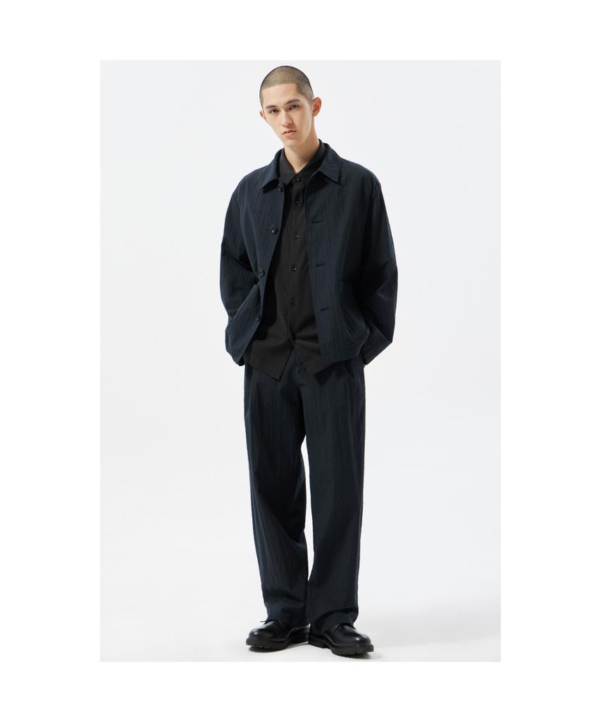 Keoseuuteommellou Black Relaxed Fit Check Setup Pants Cwpam25432Bkx