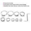 80pcs Collar Stainless Steel Hose Clamp Adjustable Pipe Tube with Wrench