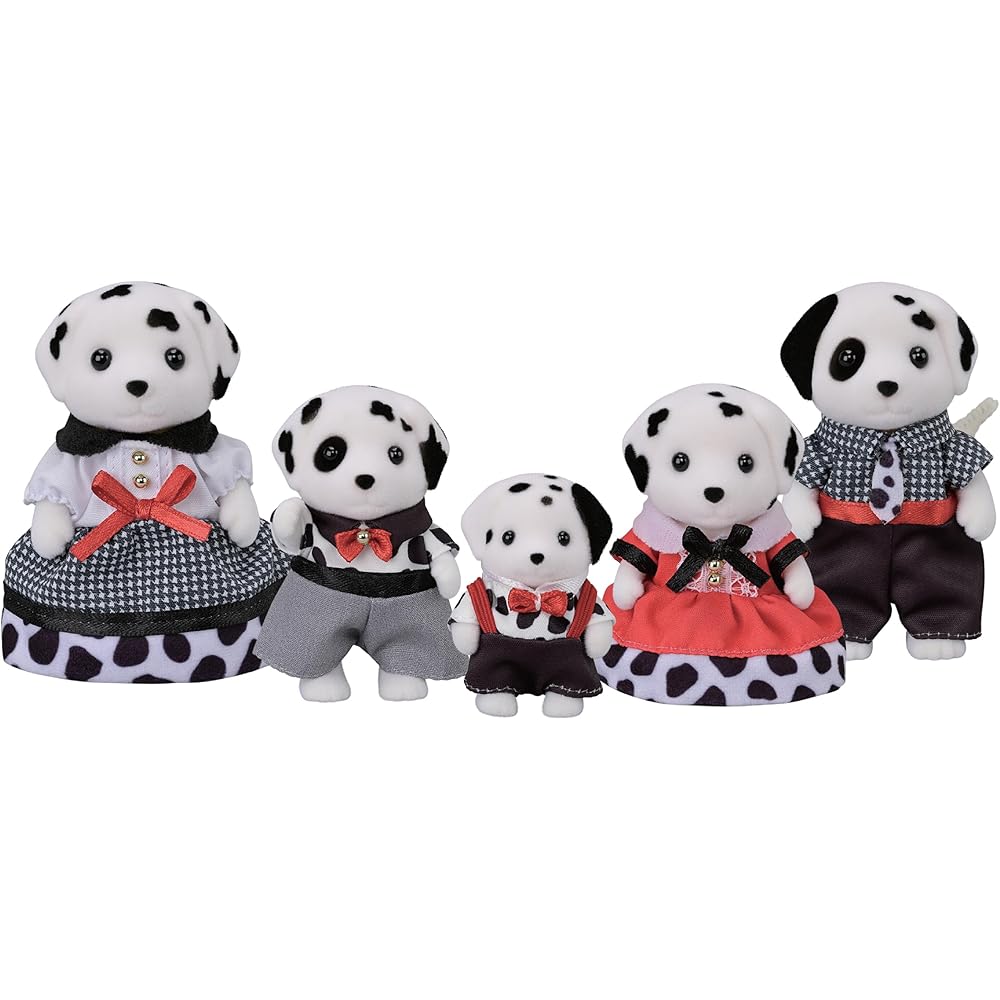 

Sylvanian Families Dalmatian Family Doll Set C-79 for Ages 3 and Up Toy Dollhouse