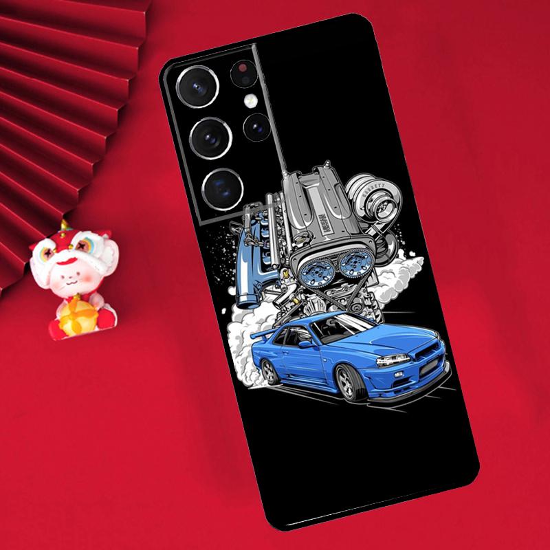 Skyline Gtr R32 Funda For Samsung Galaxy S24 S23 S22 Ultra Plus S20 S21 FE S8 S9 S10 Note 10 20 Ultra Case